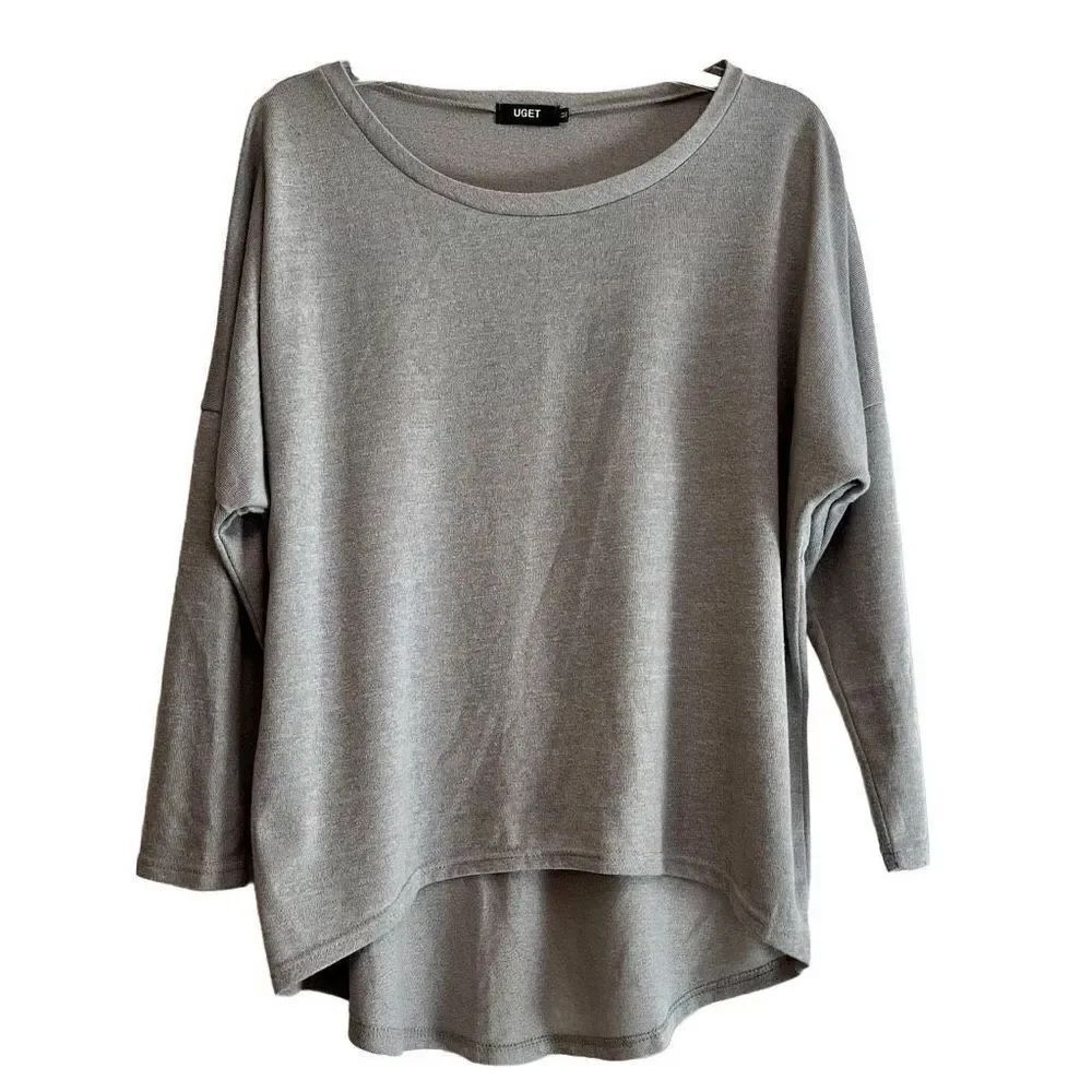 Uget Women’s Oversized Gray Sweater Size Medium
